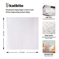 Katbite Hamburger Patty Paper 1000Pcs, 5.5"x5.5" Non Stick Parchment Paper Squares Sheets for Patty Serperate, Burger Press, Ground Beef, Freezing or Candy Wrappers, Use for Oven, Microwave or Freezer