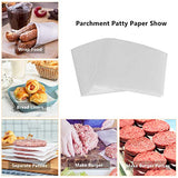 Katbite Hamburger Patty Paper 1000Pcs, 5.5"x5.5" Non Stick Parchment Paper Squares Sheets for Patty Serperate, Burger Press, Ground Beef, Freezing or Candy Wrappers, Use for Oven, Microwave or Freezer