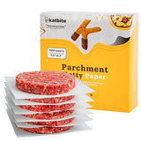 Katbite Hamburger Patty Paper 1000Pcs, 5.5"x5.5" Non Stick Parchment Paper Squares Sheets for Patty Serperate, Burger Press, Ground Beef, Freezing or Candy Wrappers, Use for Oven, Microwave or Freezer